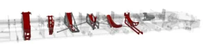 Tourneur à pince SERRA maintenant une grume